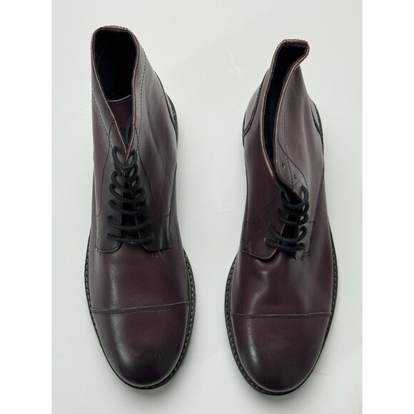 Size 9 - Frank Wright Men’s Leather Lace-Up Boots - Picture 4 of 9